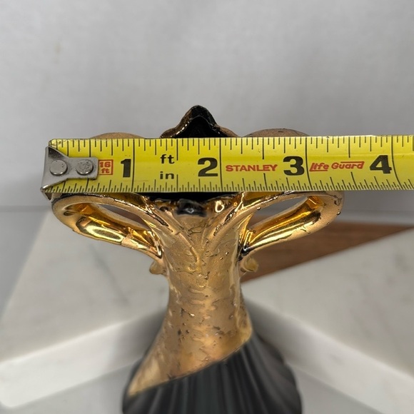 Vintage Savoy China Black Weeping Gold Plated Mid-Century Vase - Picture 9 of 10